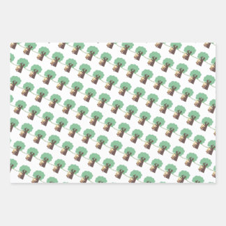 The Monkey Eats Banana Wrapping Paper Flat Sheet
