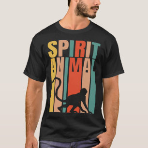The Monkey Is My Spirit Animal Retro T-Shirt
