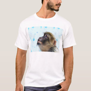 The Monkey Looks At Mid Century Modern Wallpaper T-Shirt