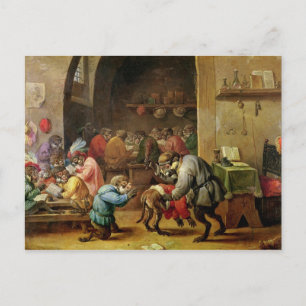 The Monkeys at School Postcard