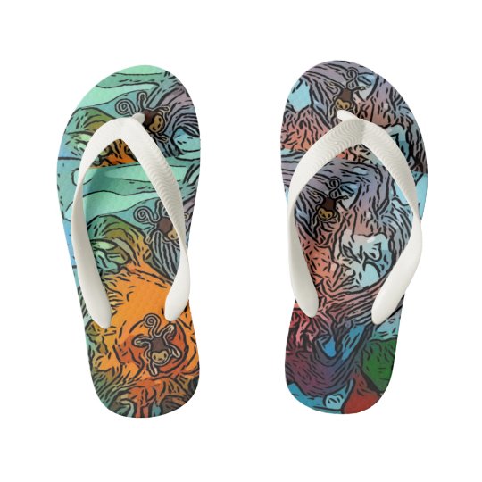 The Monkeys! Kid's Flip Flops | Zazzle.com