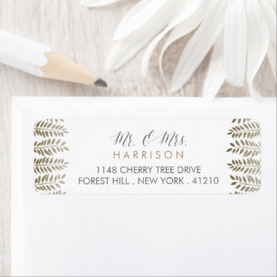 The Monochrome Fern Woodland Wedding Collection Label