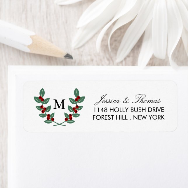 The Monogram Berry Bush Wedding Collection Label (Insitu)