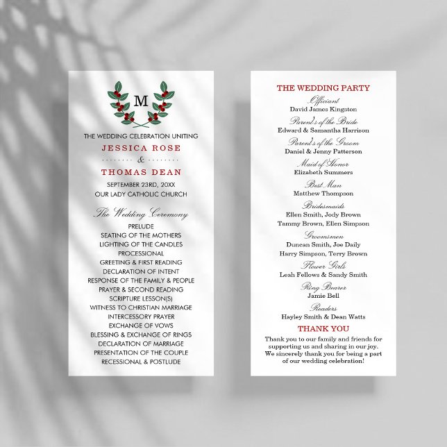 The Monogram Berry Bush Wedding Collection Program (Creator Uploaded)