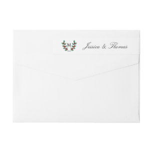 The Monogram Berry Bush Wedding Collection Wrap Around Label