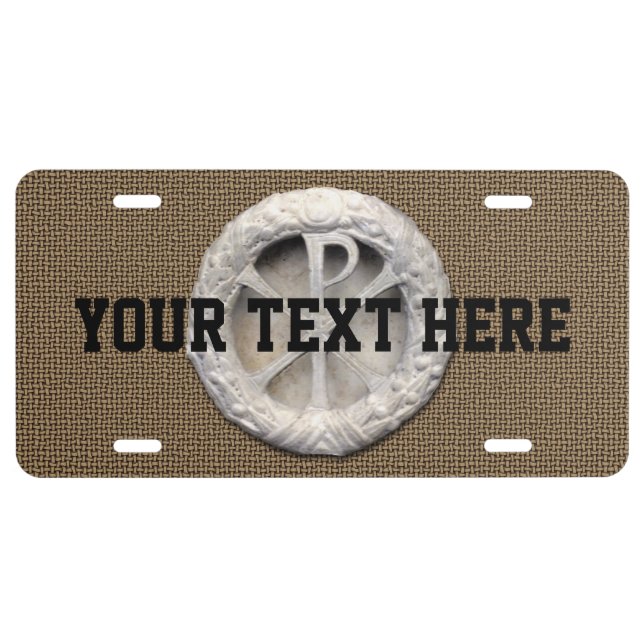 The Monogram of Christ - Chi Rho License Plate (Front)