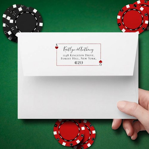 The Monogram Playing Card Wedding Collection Envelope