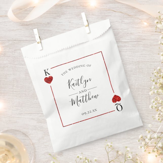 The Monogram Playing Card Wedding Collection Favor Bag (Clipped)