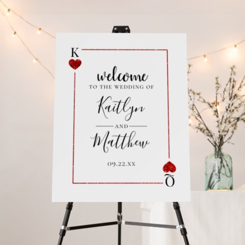 The Monogram Playing Card Wedding Collection Foam Board