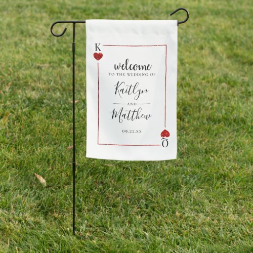 The Monogram Playing Card Wedding Collection Garden Flag