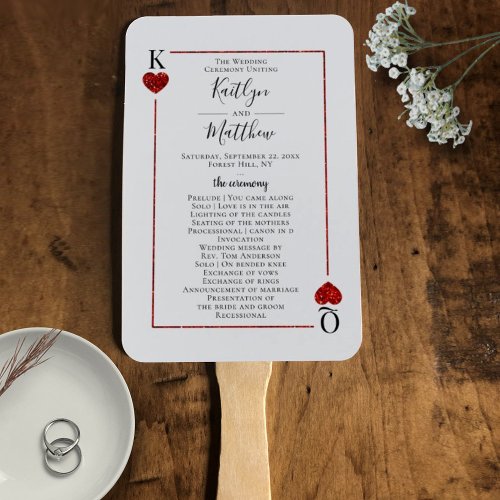 The Monogram Playing Card Wedding Collection Hand Fan