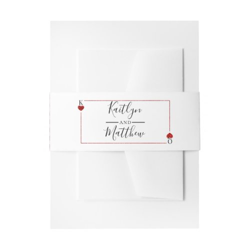 The Monogram Playing Card Wedding Collection Invitation Belly Band