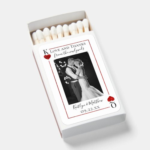 The Monogram Playing Card Wedding Collection Matchboxes