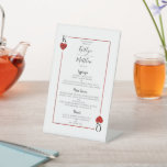 The Monogram Playing Card Wedding Collection Menu Pedestal Sign<br><div class="desc">Celebrate in style with these stylish and very trendy wedding menus. This design is easy to personalize with your special event wording and your guests will be thrilled when they see these fabulous menus.</div>