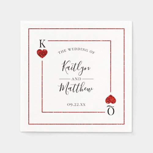 The Monogram Playing Card Wedding Collection Napkins