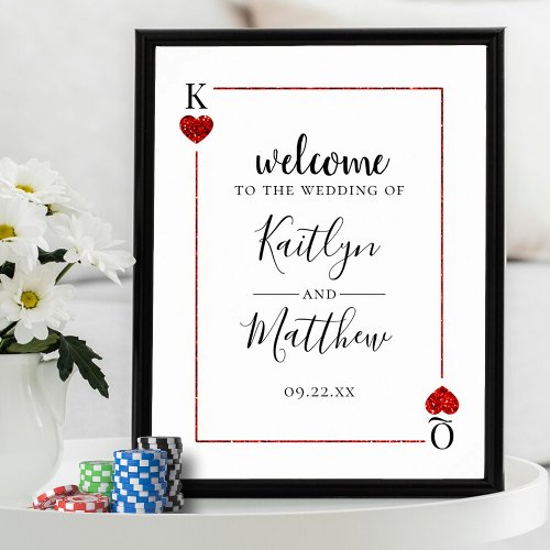 The Monogram Playing Card Wedding Collection Poster