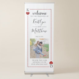 The Monogram Playing Card Wedding Collection Retractable Banner