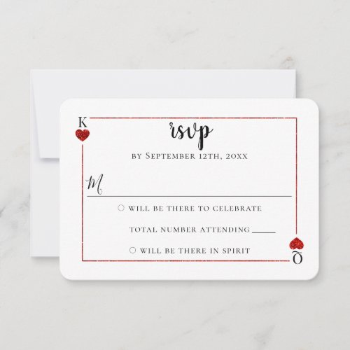 The Monogram Playing Card Wedding Collection RSVP