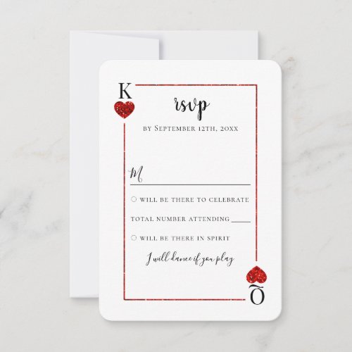 The Monogram Playing Card Wedding Collection RSVP
