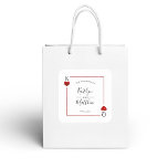 The Monogram Playing Card Wedding Collection Square Sticker<br><div class="desc">Celebrate in style with these stylish and very trendy wedding stickers. This design is easy to personalize with your special event wording and your guests will be thrilled when they receive these fabulous stickers.</div>
