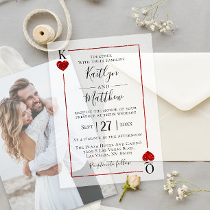 The Monogram Playing Card Wedding Collection Vellum Invitations