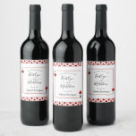 The Monogram Playing Card Wedding Collection Wine Label<br><div class="desc">Celebrate in style with these stylish and very trendy wedding wine bottle labels. This design is easy to personalize with your special event wording and your guests will be thrilled when they see these fabulous labels.</div>