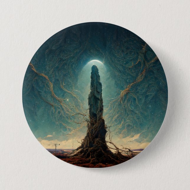 The Monolith 2 Fantasy Sci-Fi Art Button (Front)