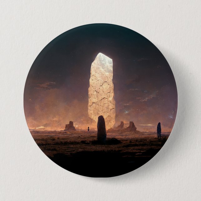 The Monolith 4 Fantasy Sci-Fi Button (Front)
