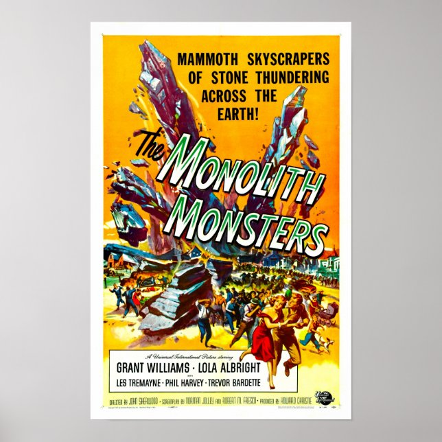 The Monolith Monsters Vintage Movie Poster (Front)