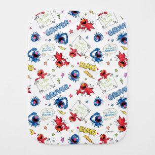 The Monster at the End of This Story Pattern Baby Burp Cloth