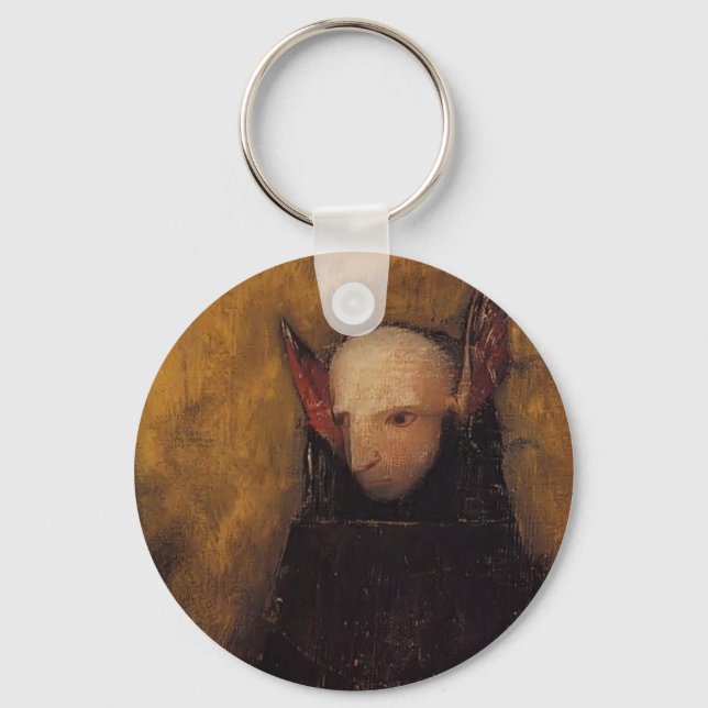 The Monster by Odilon Redon Keychain (Front)