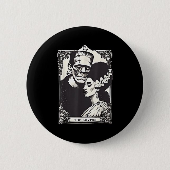 The Monster Frankenstein And Bride The Lovers Taro Button (Front)
