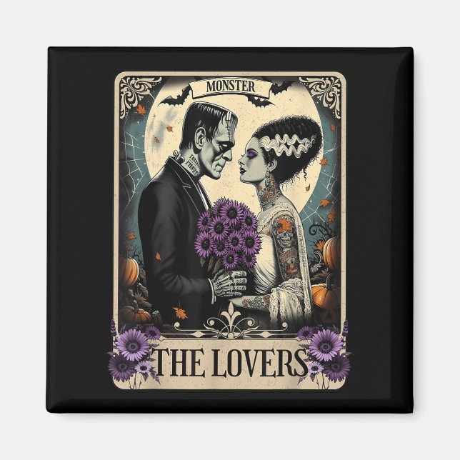 The Monster Frankenstein And Bride The Lovers Taro Magnet (Front)