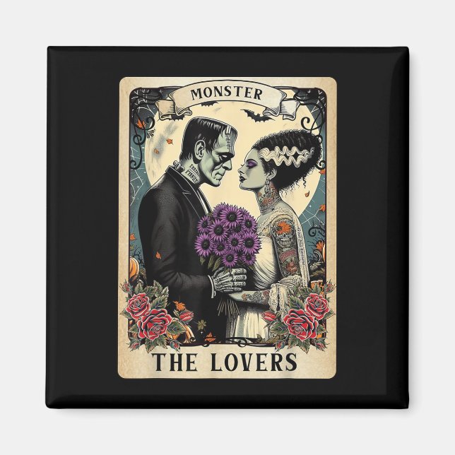 The Monster Frankenstein And Bride The Lovers Taro Magnet (Front)