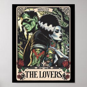 The Monster Frankenstein And Bride The Lovers Taro Poster