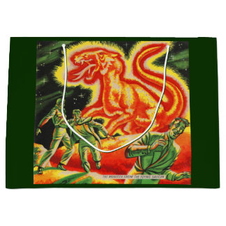 The Monster From the Flying Saucer print Large Gift Bag