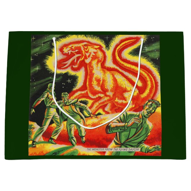 The Monster From the Flying Saucer print Large Gift Bag (Front)