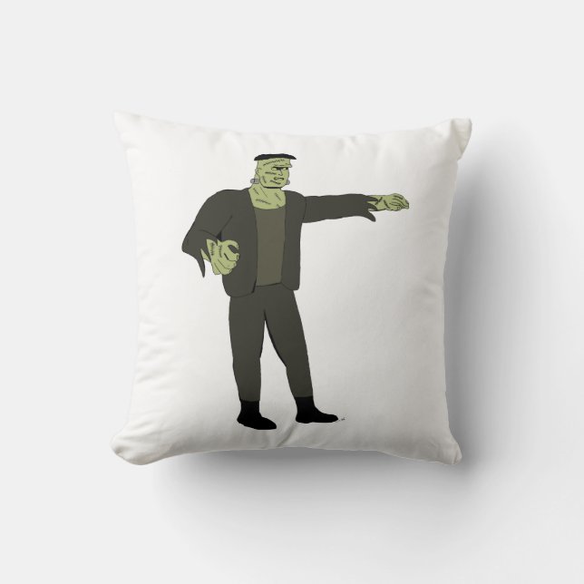 The Monster  Throw Pillow (Front)