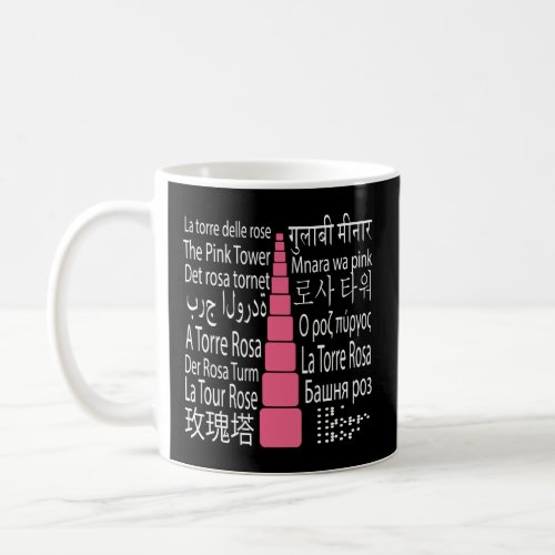 The Montessori pink tower _ different languages _  Coffee Mug