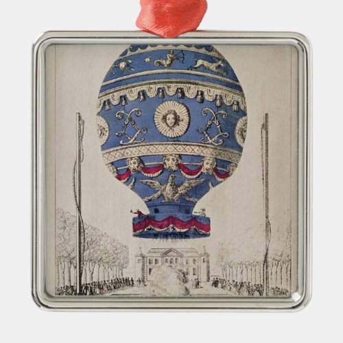 The Montgolfier Brothers Balloon Experiment Metal Ornament
