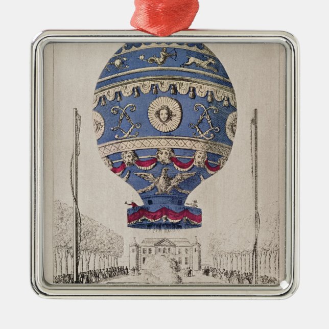 The Montgolfier Brothers' Balloon Experiment Metal Ornament (Front)