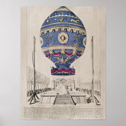 The Montgolfier Brothers Balloon Experiment Poster