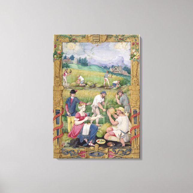 The Month of August: The Harvest Canvas Print (Front)