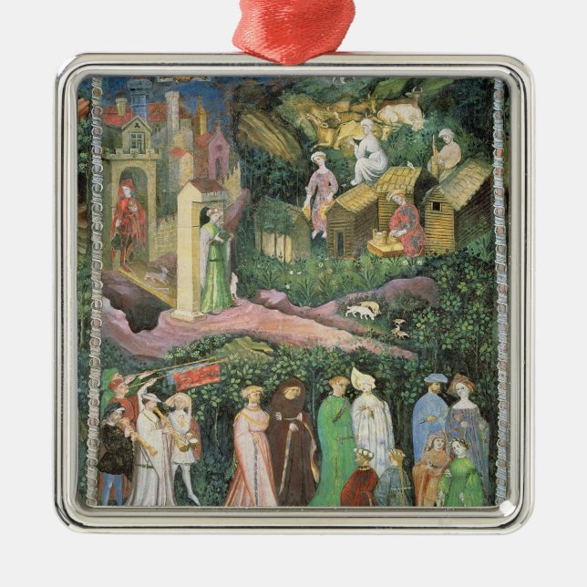The Month of June, c.1400 Metal Ornament (Front)