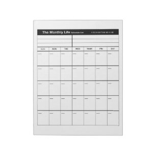 The Monthly Life Notepad
