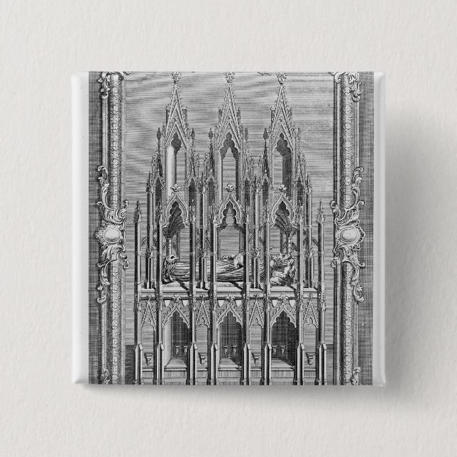 The Monument of Edward II Button (Front)