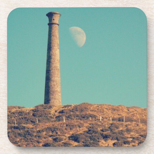 The Moon and a Tower: Aberystwyth Drink Coaster (Front)