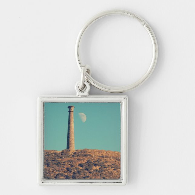 The Moon and a Tower: Aberystwyth Keychain (Front)