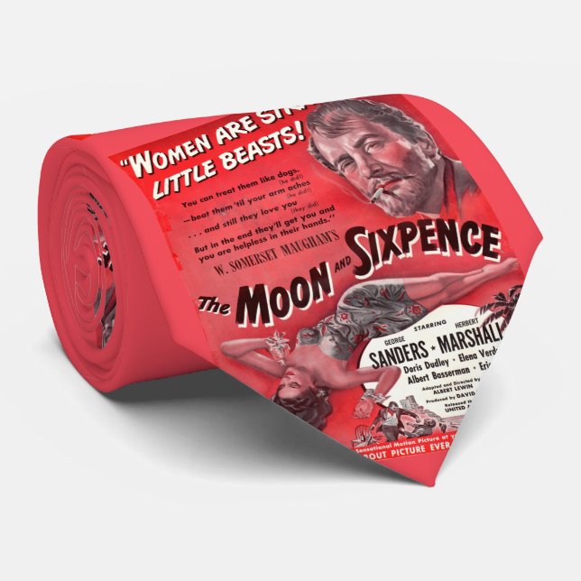 The Moon and Sixpence Neck Tie (Rolled)