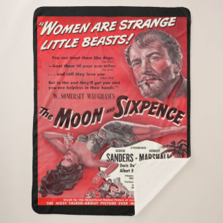 The Moon and Sixpence Sherpa Blanket